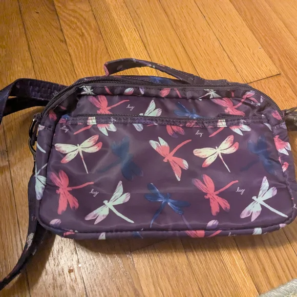 Lug Scoop Purple Dragonfly Crossbody - Picture 1 of 6